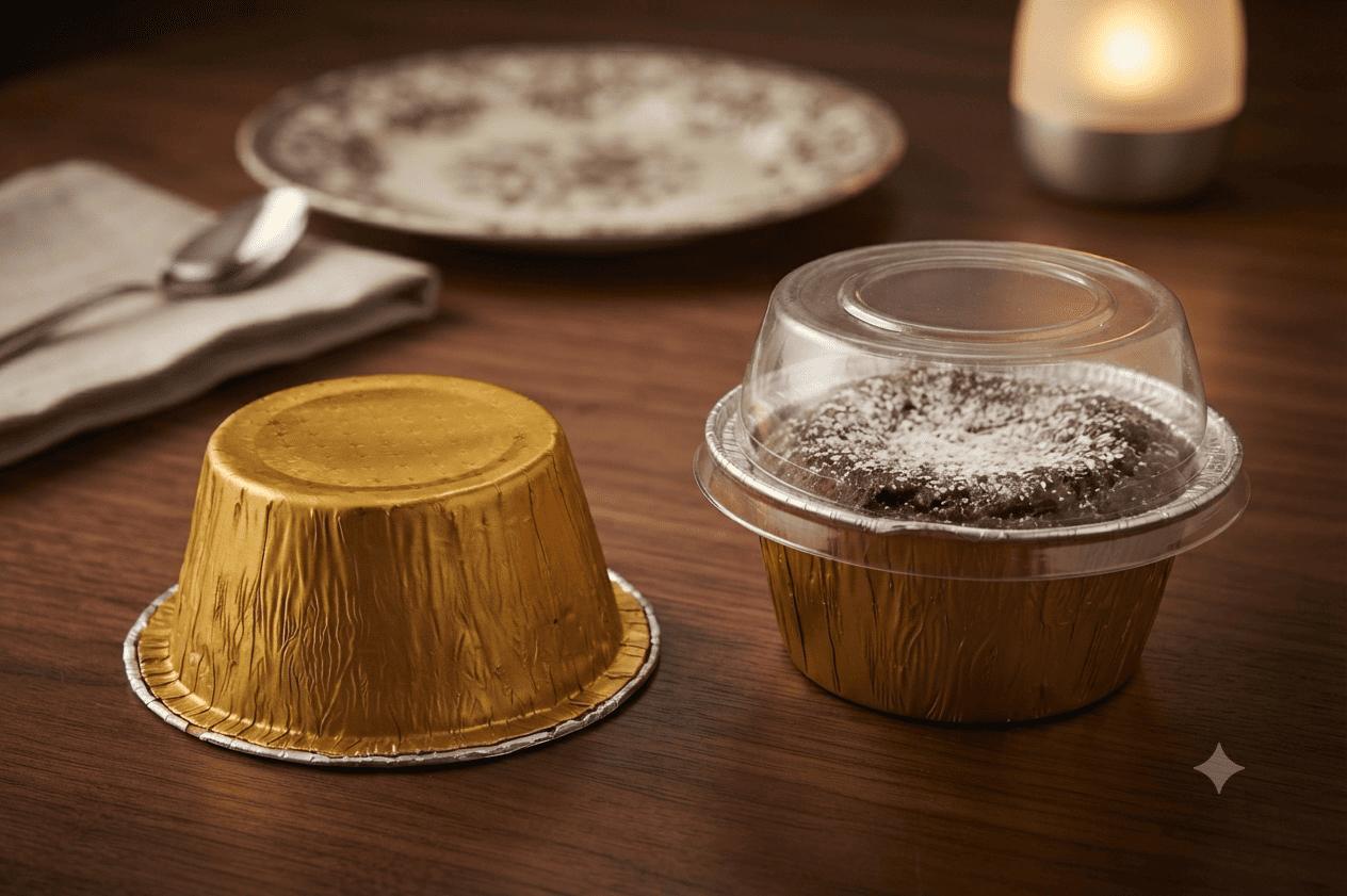 Golden Chocolava  Cups (100ml)  With Transparent Lid