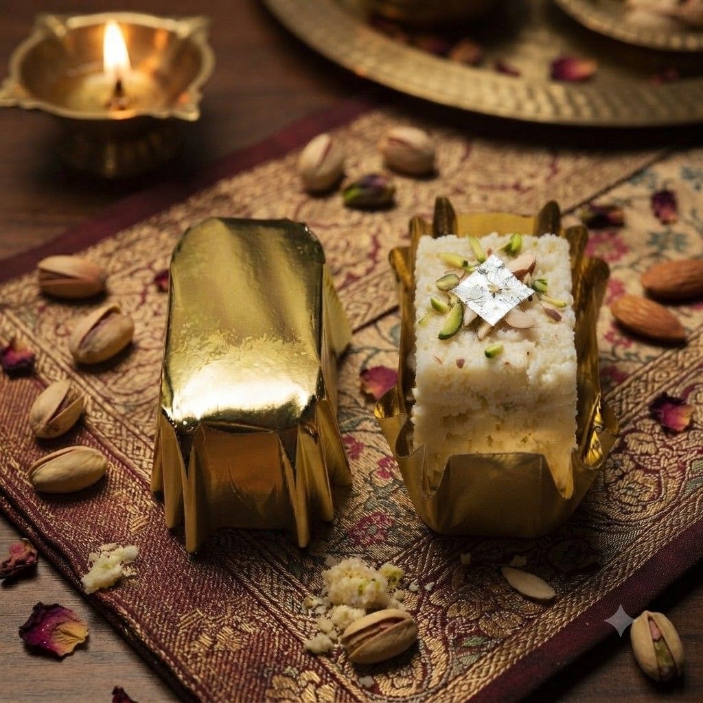 Laddu Katori Square Golden