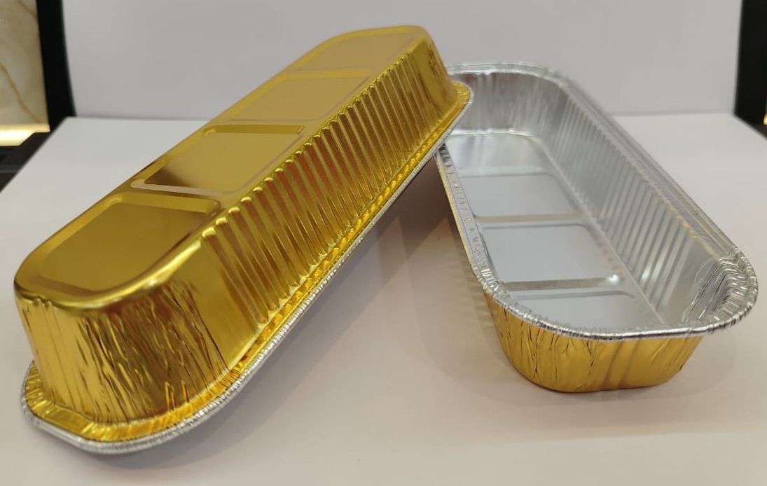 Rectangle Golden Foil Baking Cups-200ml