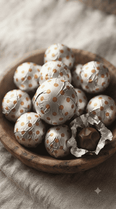 Dot Design Chocolate Foil Wrapper (Silver/Orange)
