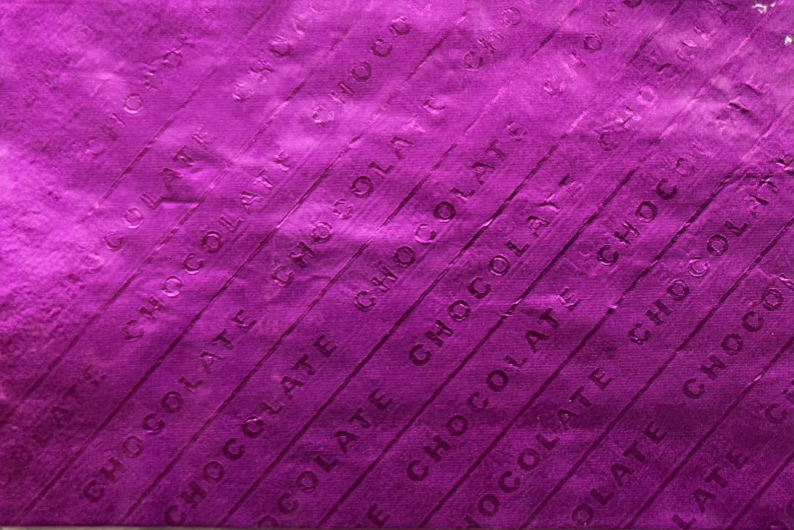 Chocolate Embossed Chocolate Foil Wrapper-Purple