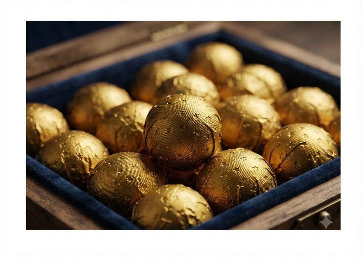 Small Star Embossed  Chocolate Foil Wrapper (Golden)