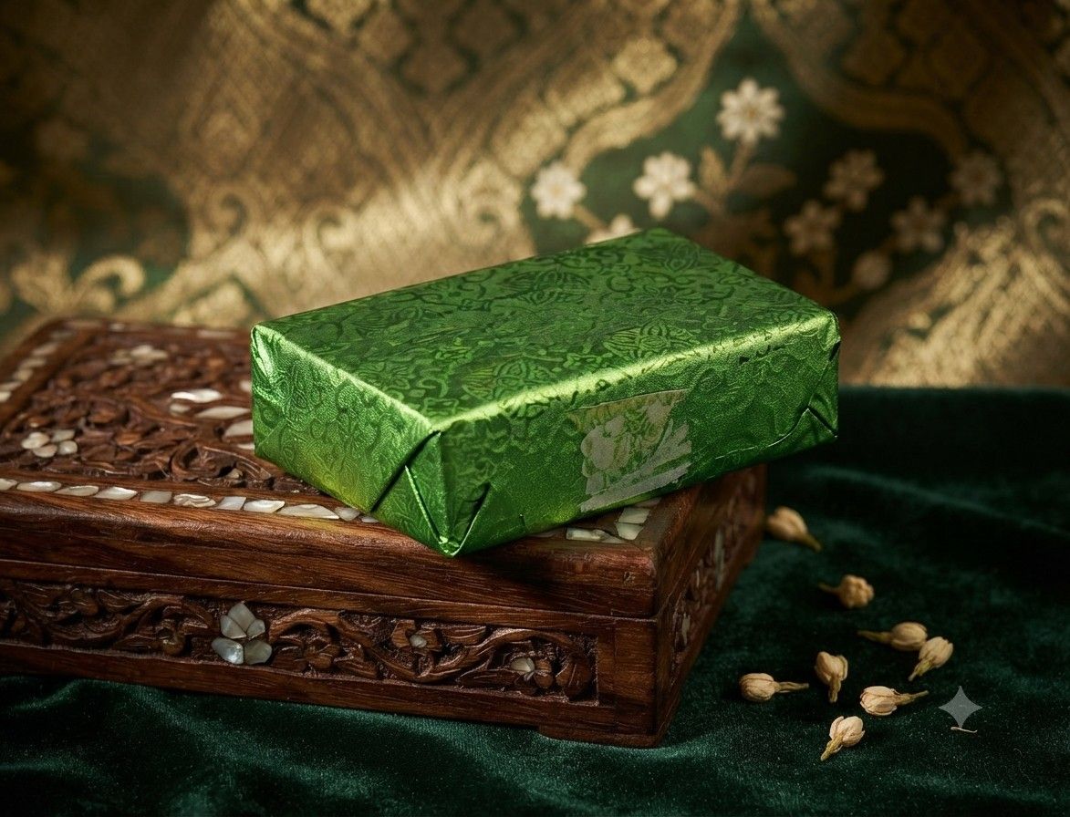 Mandala Embossed Green  Colour Chocolate Foil